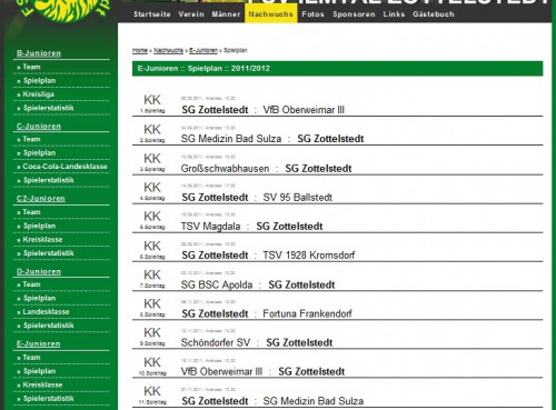 Alle Spielpläne online