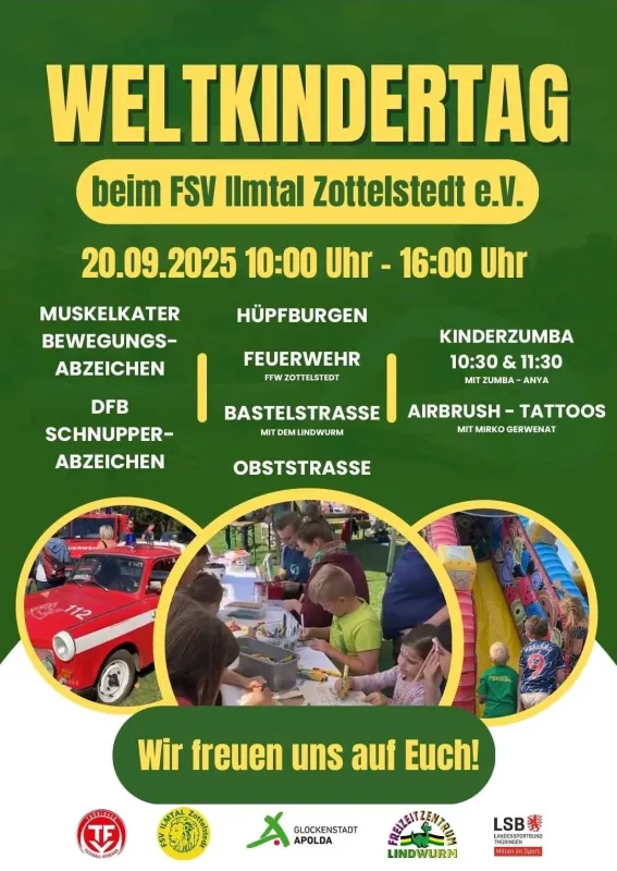 Weltkindertag am 20.09.2025 um 10 Uhr in Zottelstedt