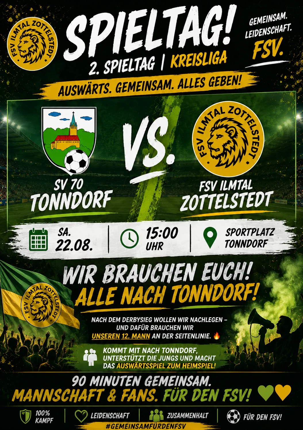 (1M) 💚💛 VORBERICHT | AUSWÄRTS IN TONNDORF