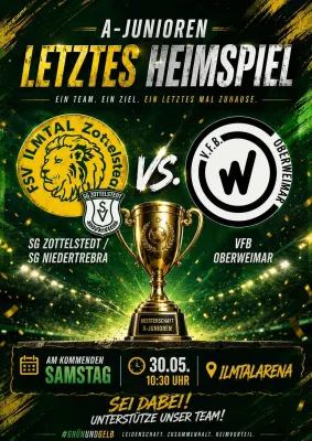 (A) Matchday in der Ilmtal Arena: Packen die A-Junioren den Meister-Matchball? 🏆⚽