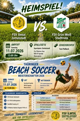 (1M) Zweites Testspiel und Beachsoccer steht an