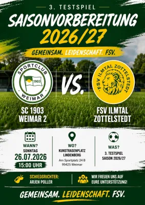 (1M) Vorletztes Testspiel steht an